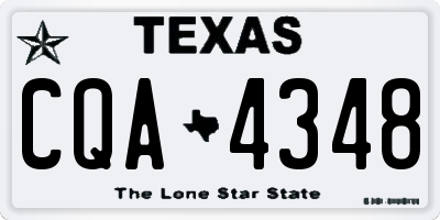 TX license plate CQA4348