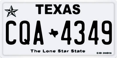 TX license plate CQA4349