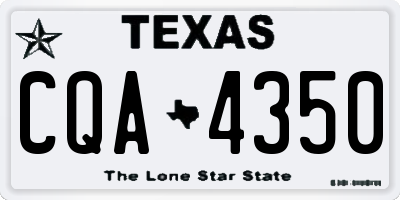 TX license plate CQA4350