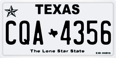 TX license plate CQA4356