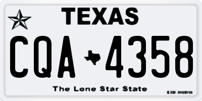 TX license plate CQA4358
