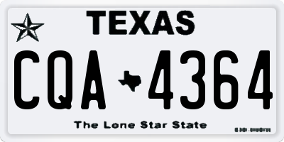 TX license plate CQA4364