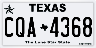 TX license plate CQA4368