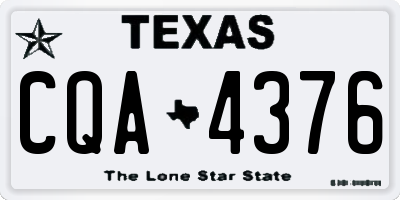 TX license plate CQA4376