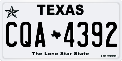 TX license plate CQA4392