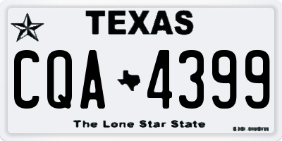 TX license plate CQA4399