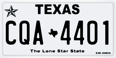 TX license plate CQA4401