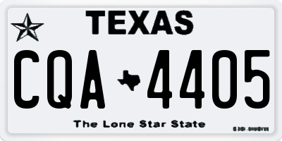 TX license plate CQA4405