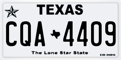 TX license plate CQA4409