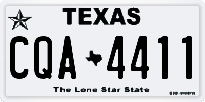 TX license plate CQA4411