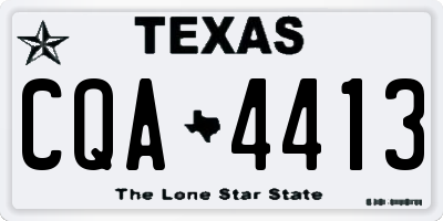 TX license plate CQA4413