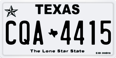 TX license plate CQA4415