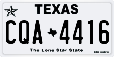 TX license plate CQA4416