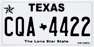 TX license plate CQA4422
