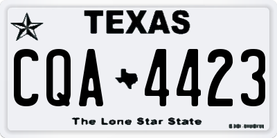 TX license plate CQA4423