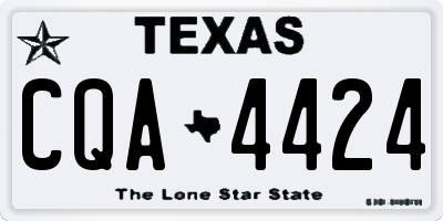 TX license plate CQA4424