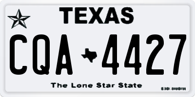 TX license plate CQA4427