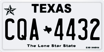 TX license plate CQA4432