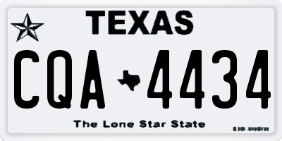 TX license plate CQA4434