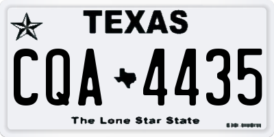 TX license plate CQA4435