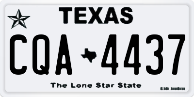 TX license plate CQA4437
