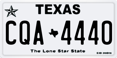 TX license plate CQA4440