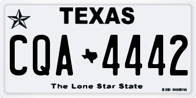 TX license plate CQA4442