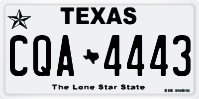 TX license plate CQA4443