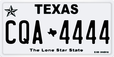 TX license plate CQA4444