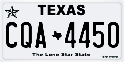 TX license plate CQA4450