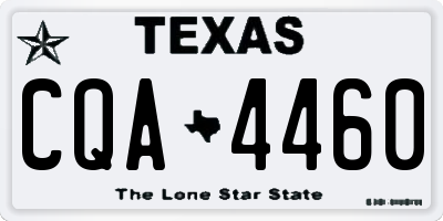 TX license plate CQA4460