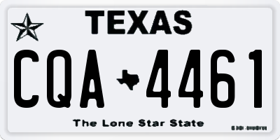 TX license plate CQA4461