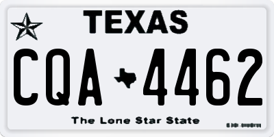 TX license plate CQA4462