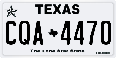 TX license plate CQA4470