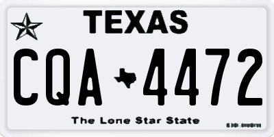 TX license plate CQA4472