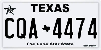 TX license plate CQA4474