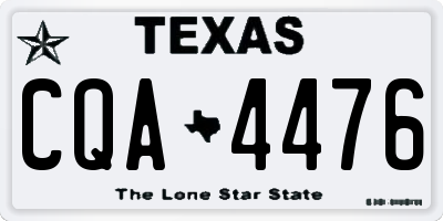 TX license plate CQA4476