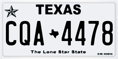 TX license plate CQA4478