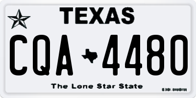 TX license plate CQA4480