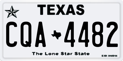 TX license plate CQA4482