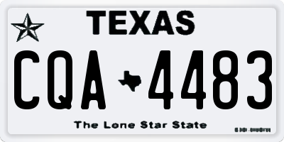 TX license plate CQA4483