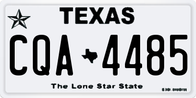 TX license plate CQA4485