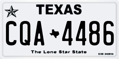TX license plate CQA4486