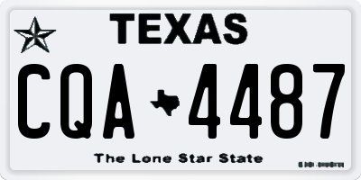 TX license plate CQA4487