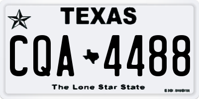 TX license plate CQA4488