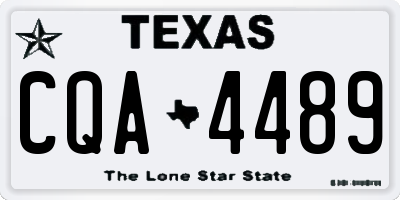 TX license plate CQA4489