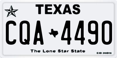 TX license plate CQA4490