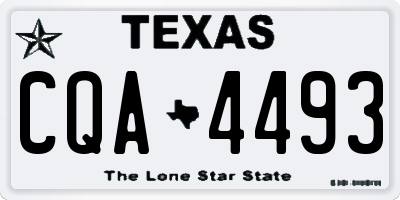 TX license plate CQA4493