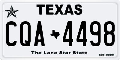 TX license plate CQA4498