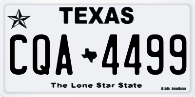 TX license plate CQA4499